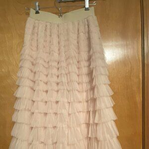 Blush pink long, tiered skirt.  Perfect for a Swifty!